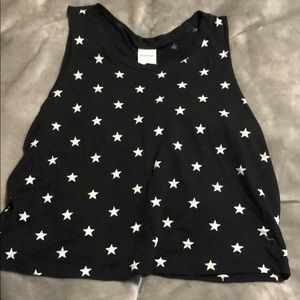 Pink Victoria’s Secret Black and White Star Tank